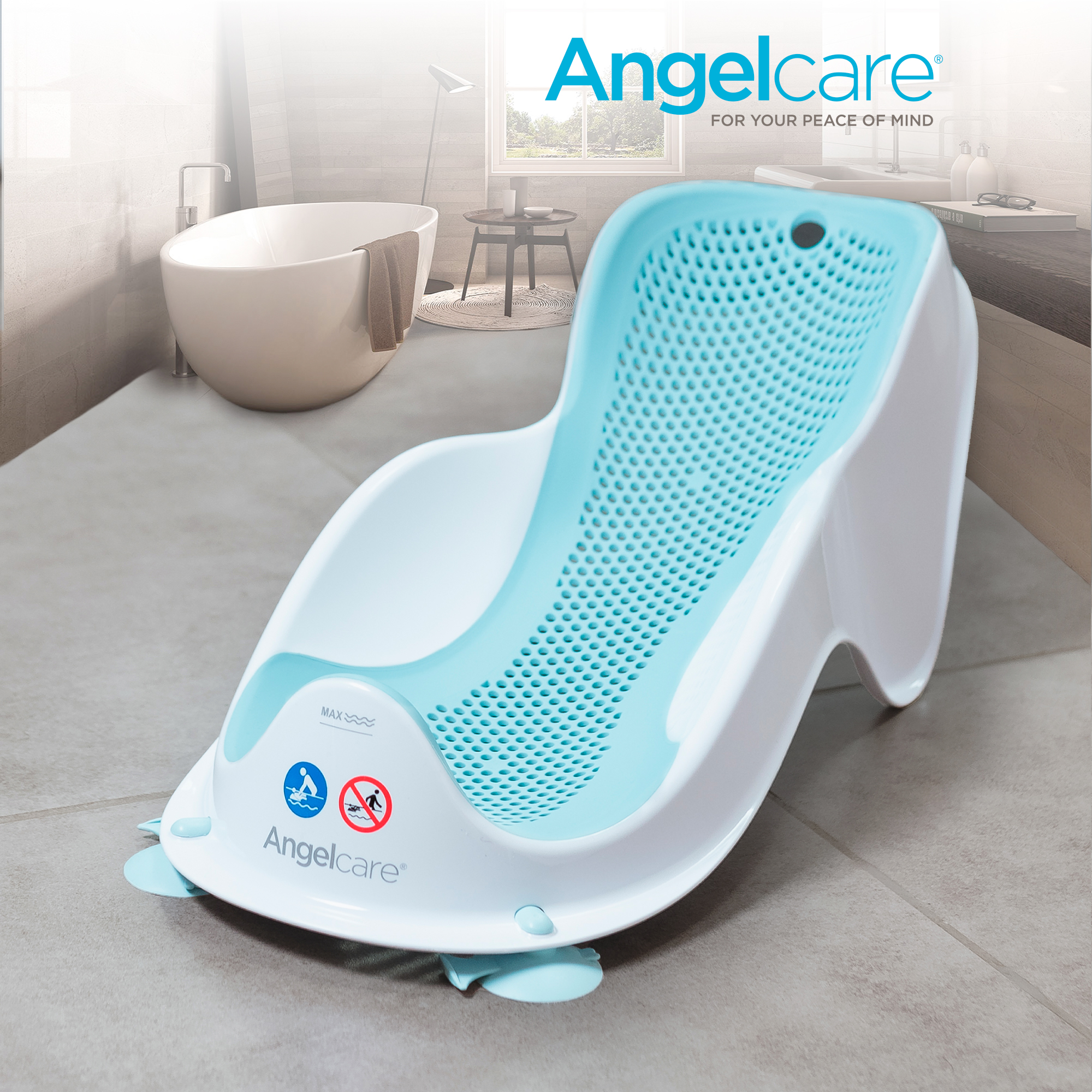 Горка для купания ANGELCARE Bath Support Mini, светло-голубая