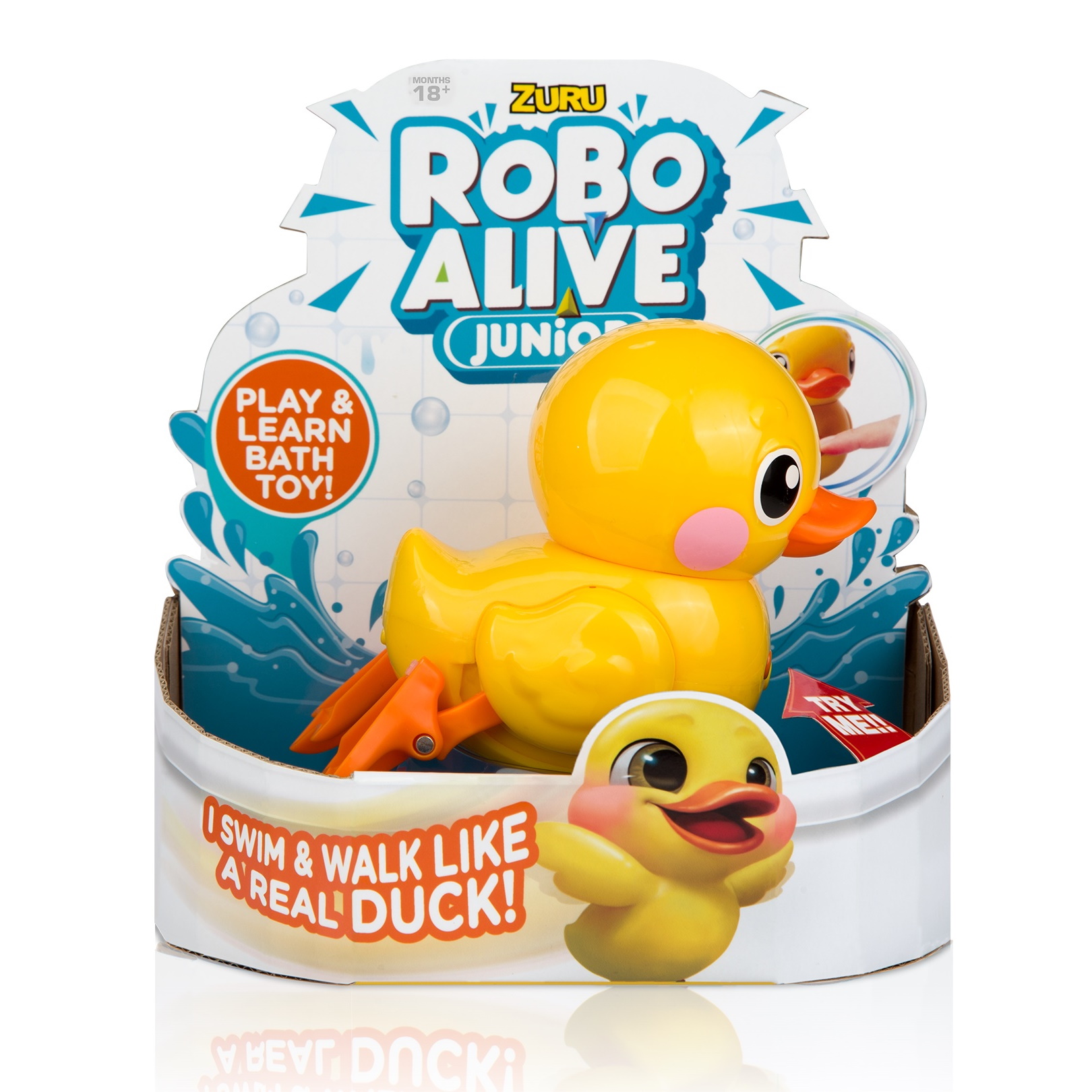 Игрушка для купания Robo alive junior, модель 25251 Уточка