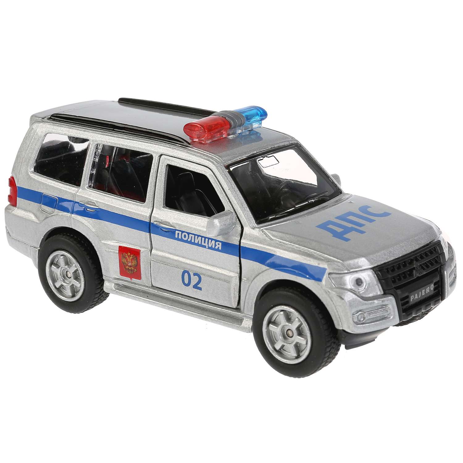 Машина Технопарк Mitsubishi Pajero Полиция инерционная 256374 256374 - фото 1