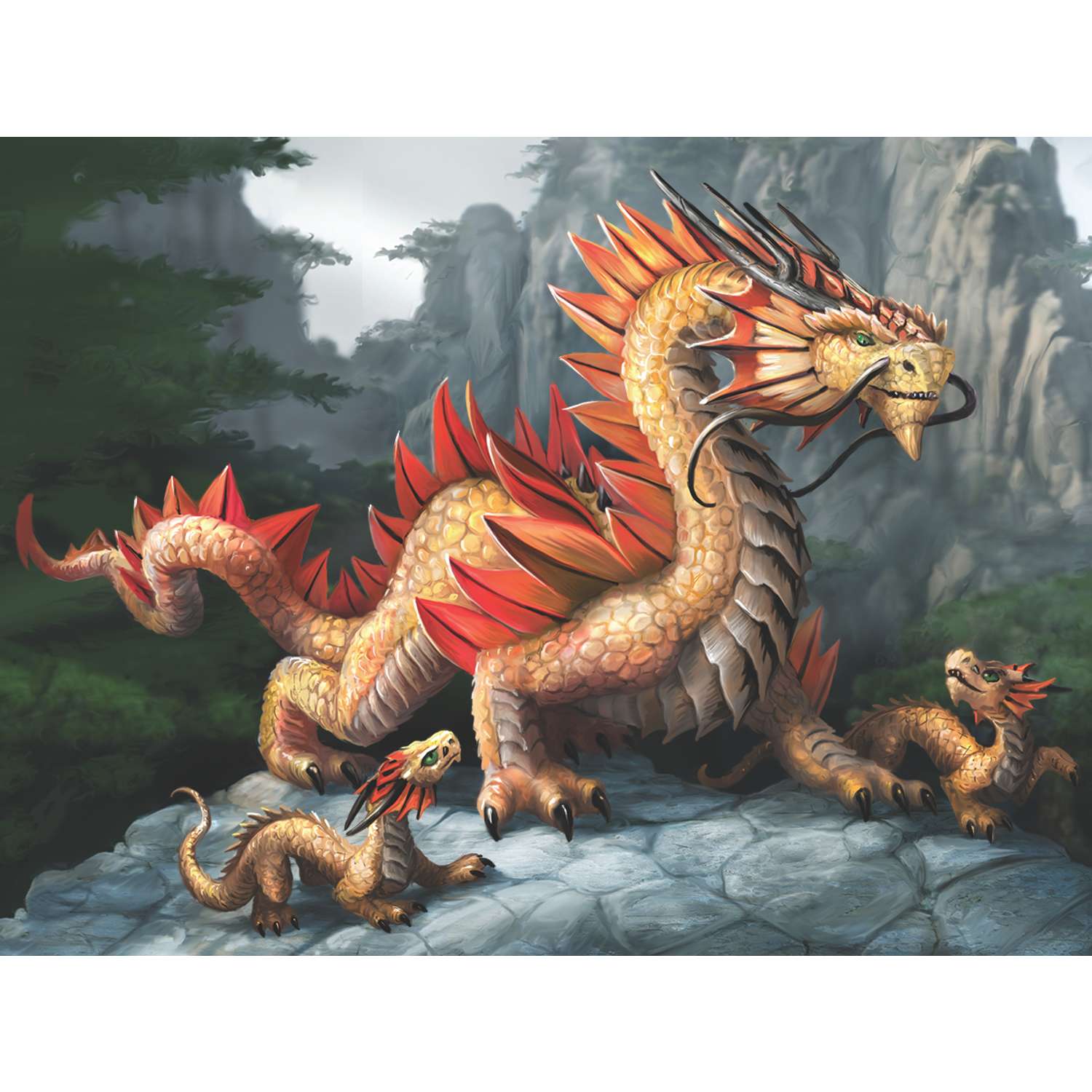 Пазл Prime 3D Золотой горный дракон 100 элементов - фото 1