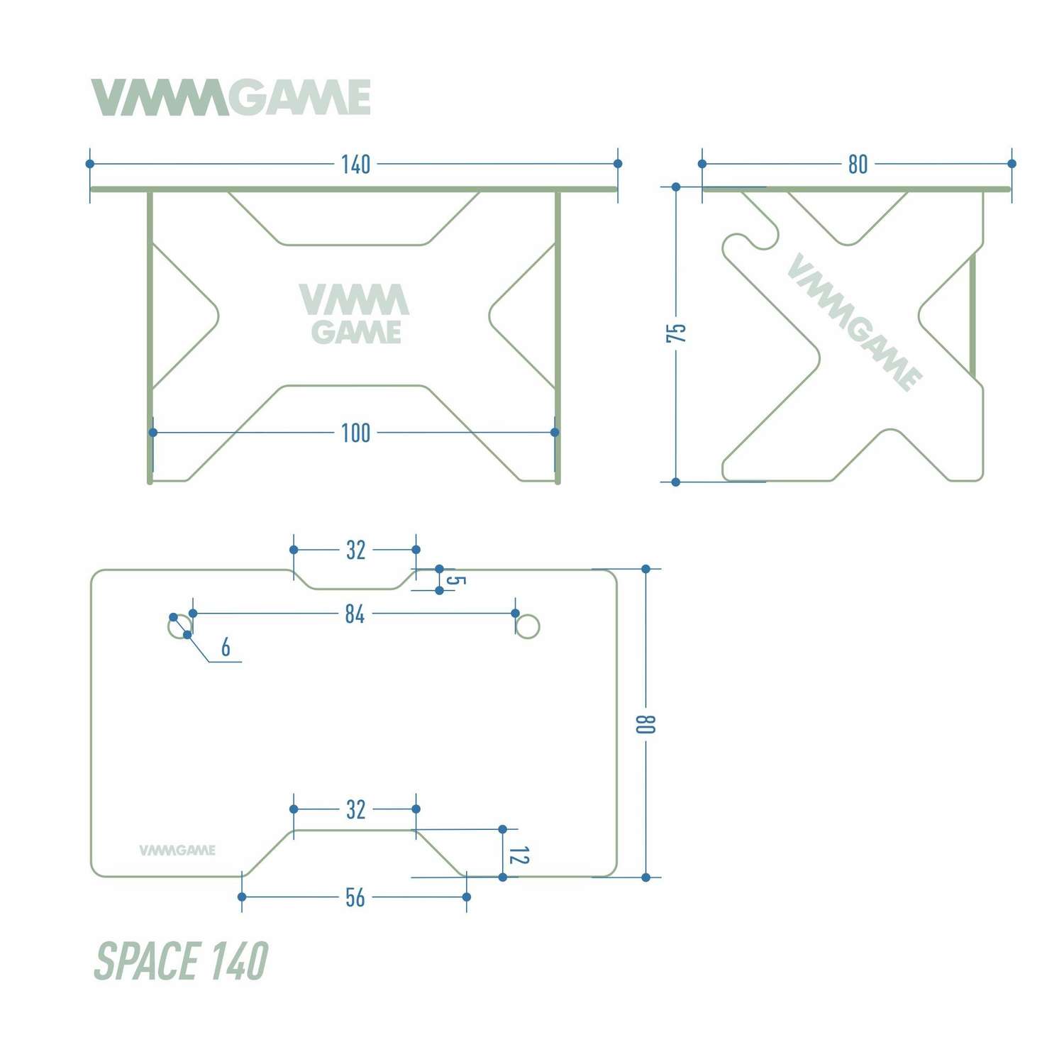 Стол VMMGAME SPACE DARK 140 ORANGE - фото 8