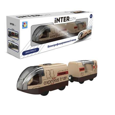 Игровой набор 1TOY InterCity Megapolis электропоезд Экспресс бежевый