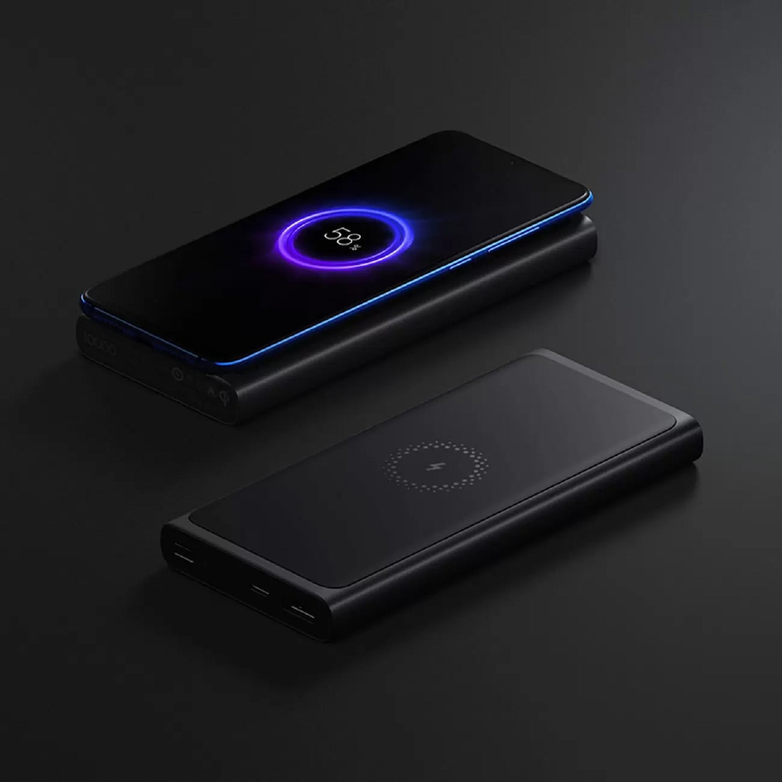 Внешний аккумулятор XIAOMI Mi 10W Wireless BHR5460GL USB/USB-C 3 А 10000 мАч черный - фото 4