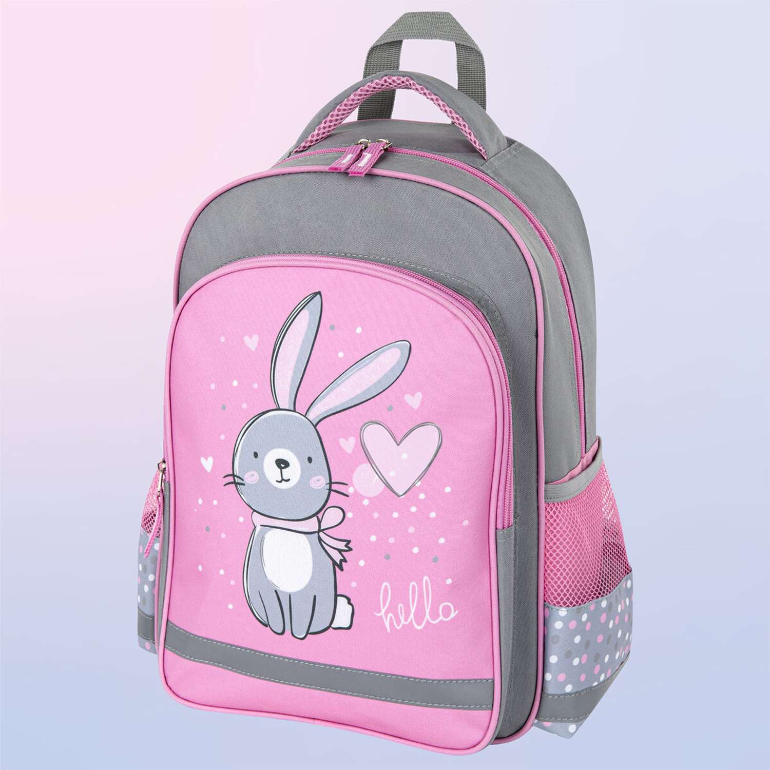Рюкзак Пифагор школьный для девочки Adorable bunny - фото 15
