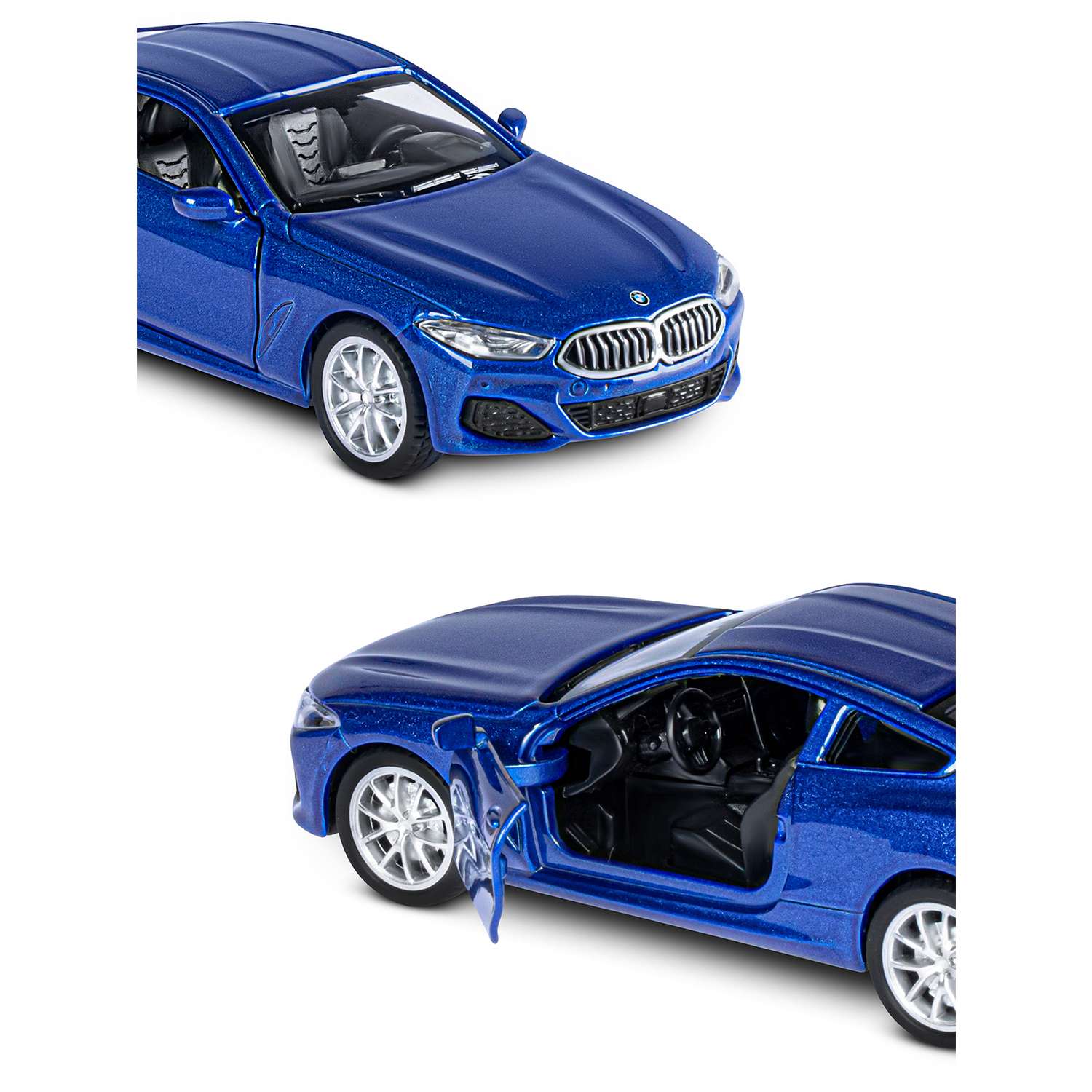 Машинка металлическая АВТОпанорама 1:44 BMW M850i Coupe синий инерционная JB1251478 - фото 7