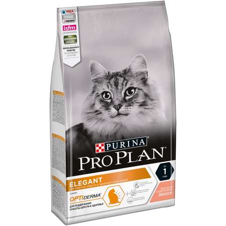 Корм сухой для кошек PRO PLAN 1.5кг с лососем с чувствительной кожей