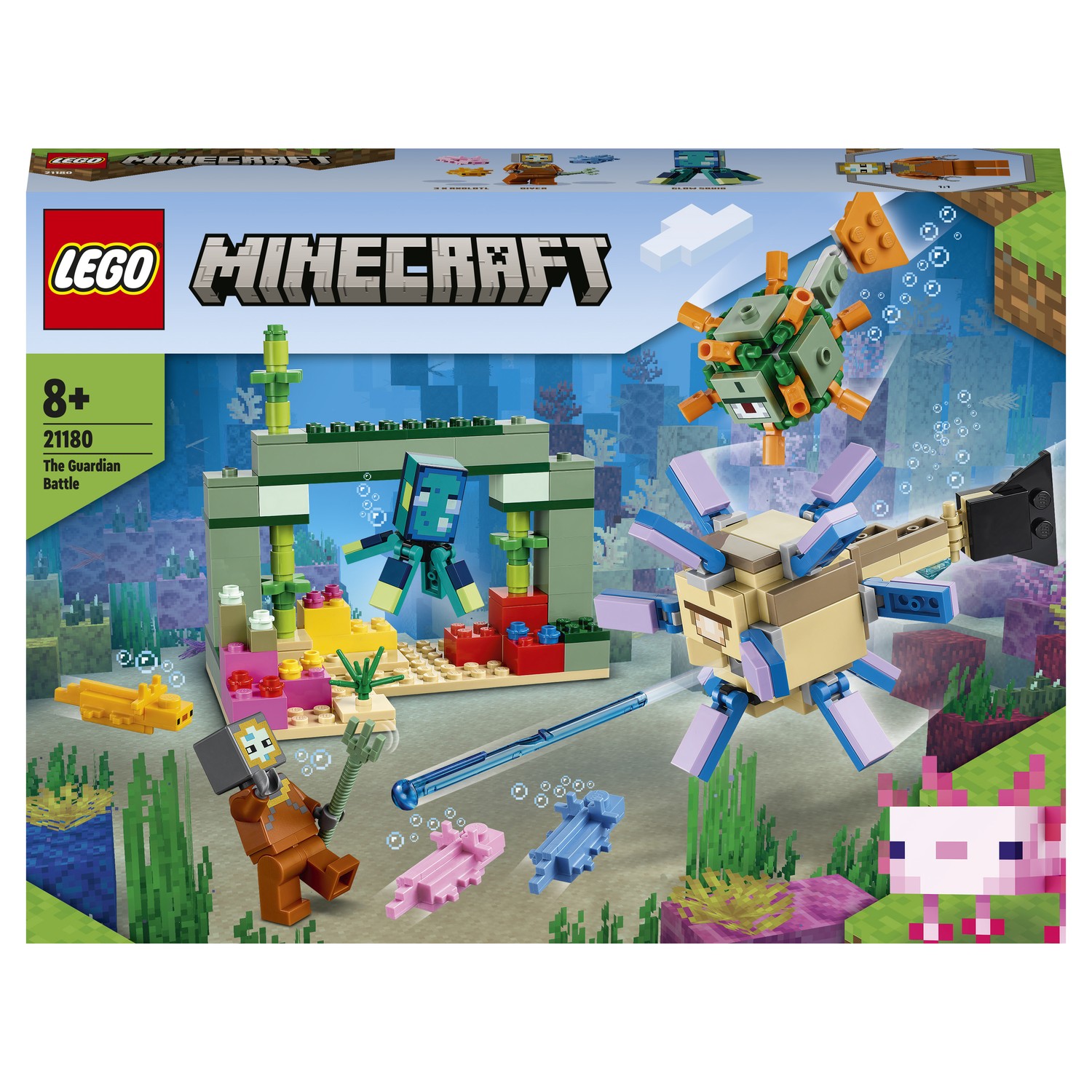 Конструктор LEGO Minecraft Битва со стражем 21180 страна производства Чехия  21180 купить по цене 2499 ₽ в интернет-магазине Детский мир