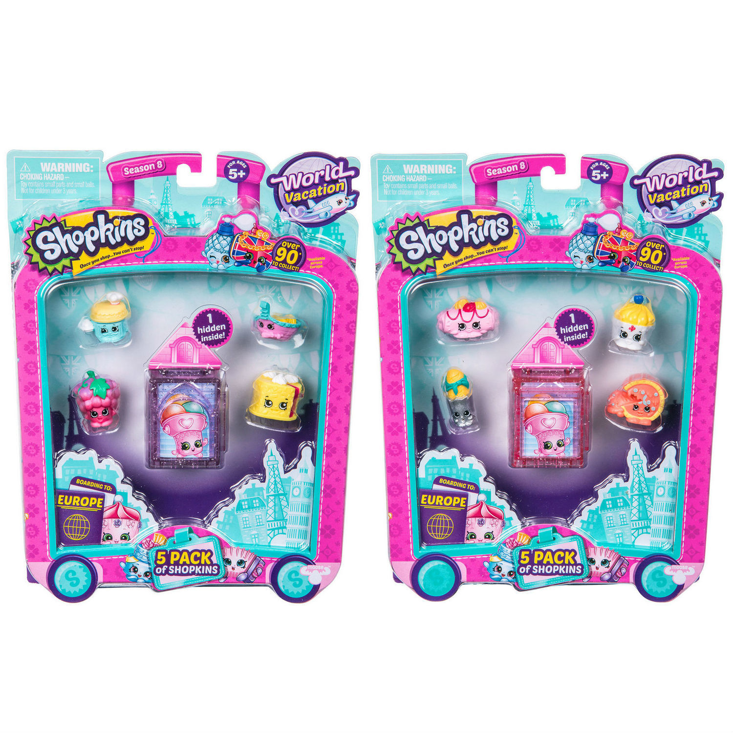 Набор фигурок Shopkins 5шт Европа в непрозрачной упаковке (Сюрприз) - фото 1