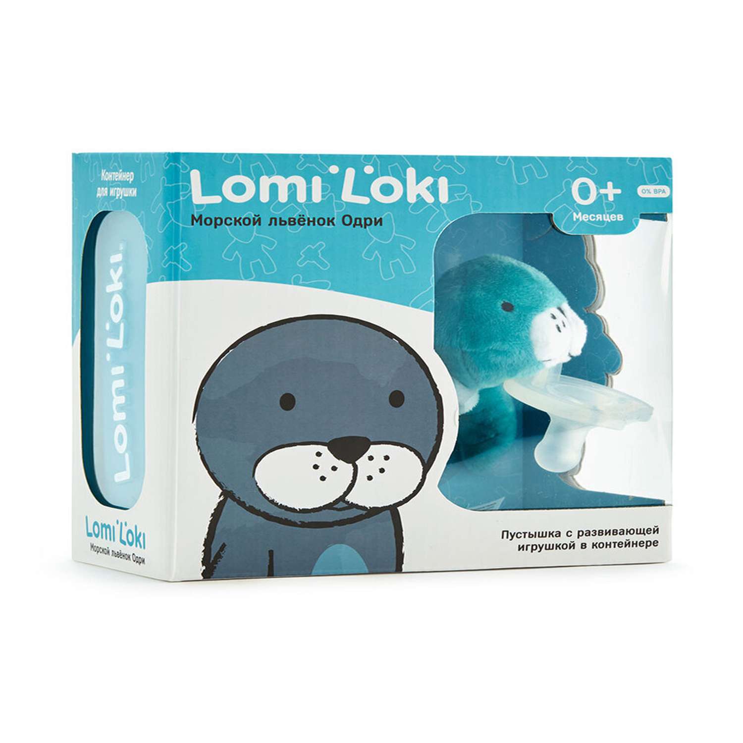 Соска LomiLoki с развивающей игрушкой Морской львенок Одри - фото 1