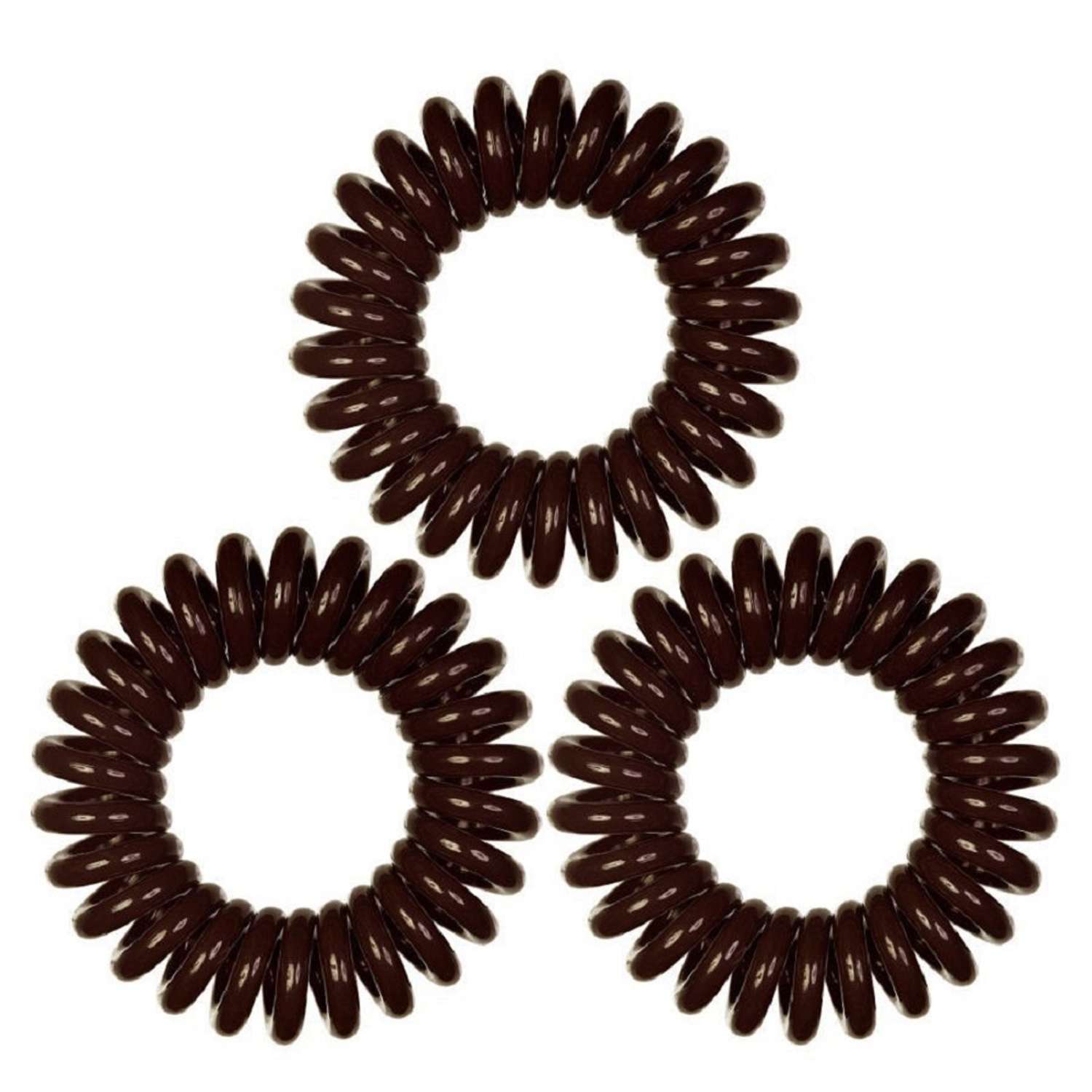 Резинка для волос Beauty Bar спираль коричневый 3 шт. 820039 - фото 1