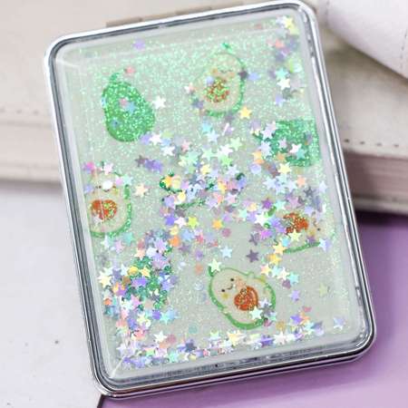 Зеркало карманное iLikeGift Sparkles avocado many с увеличением