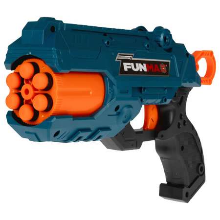 Бластер FunMax 1TOY M11 механический 7 стволов и 8 снарядов