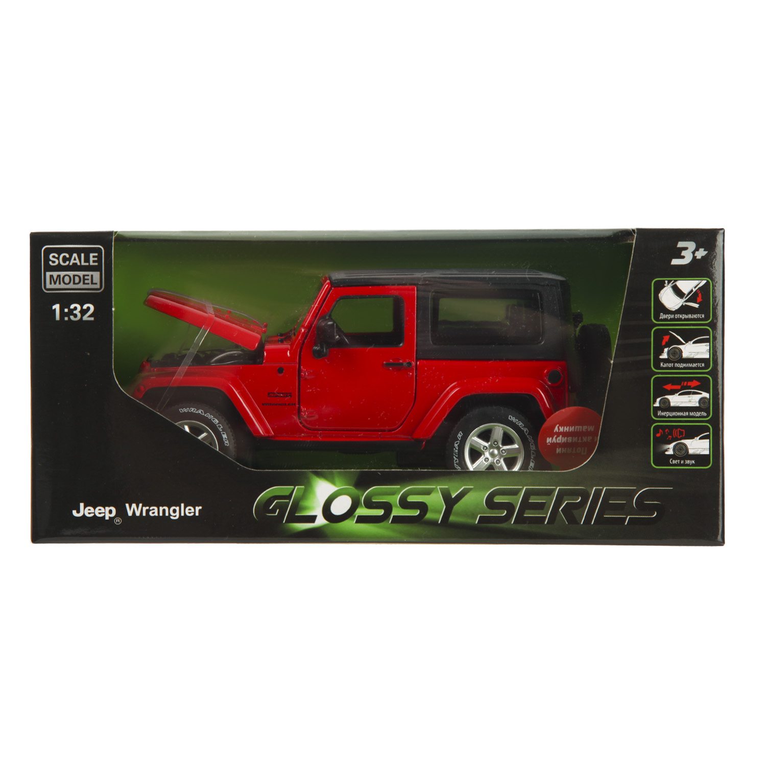 Автомобиль Mobicaro Jeep Jeep Wrangler 1:32 красный 68331 - фото 8