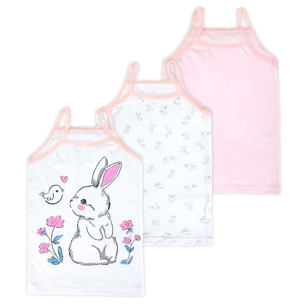 Майка 3 шт Babycollection 356/mkb002/sph/k3/008/p1/W*dбелый пастельно - фото 1