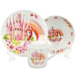 Набор детской посуды Daniks декорированный Замок принцессы 3 предмета керамика