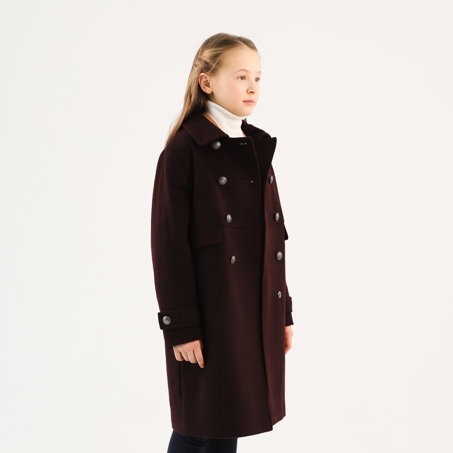 пальто Smiths brand Ds_темно-бордовый - фото 5