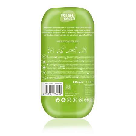 Гранулы для кошачьего туалета M-PETS Fresh Pearls травяной 450мл