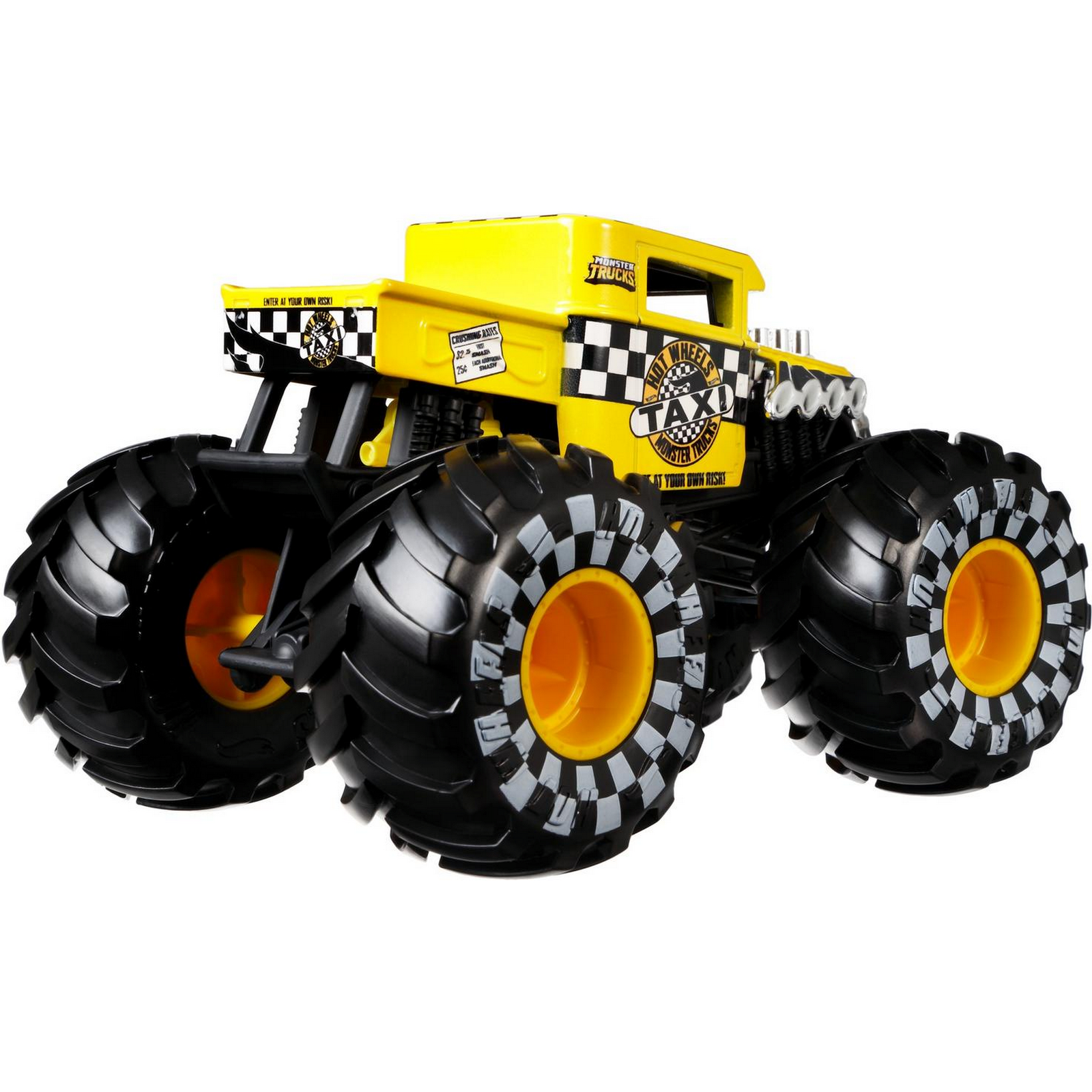 Машинка Hot Wheels Monster Trucks большой Костолом Такси GTJ45 FYJ83 - фото 4