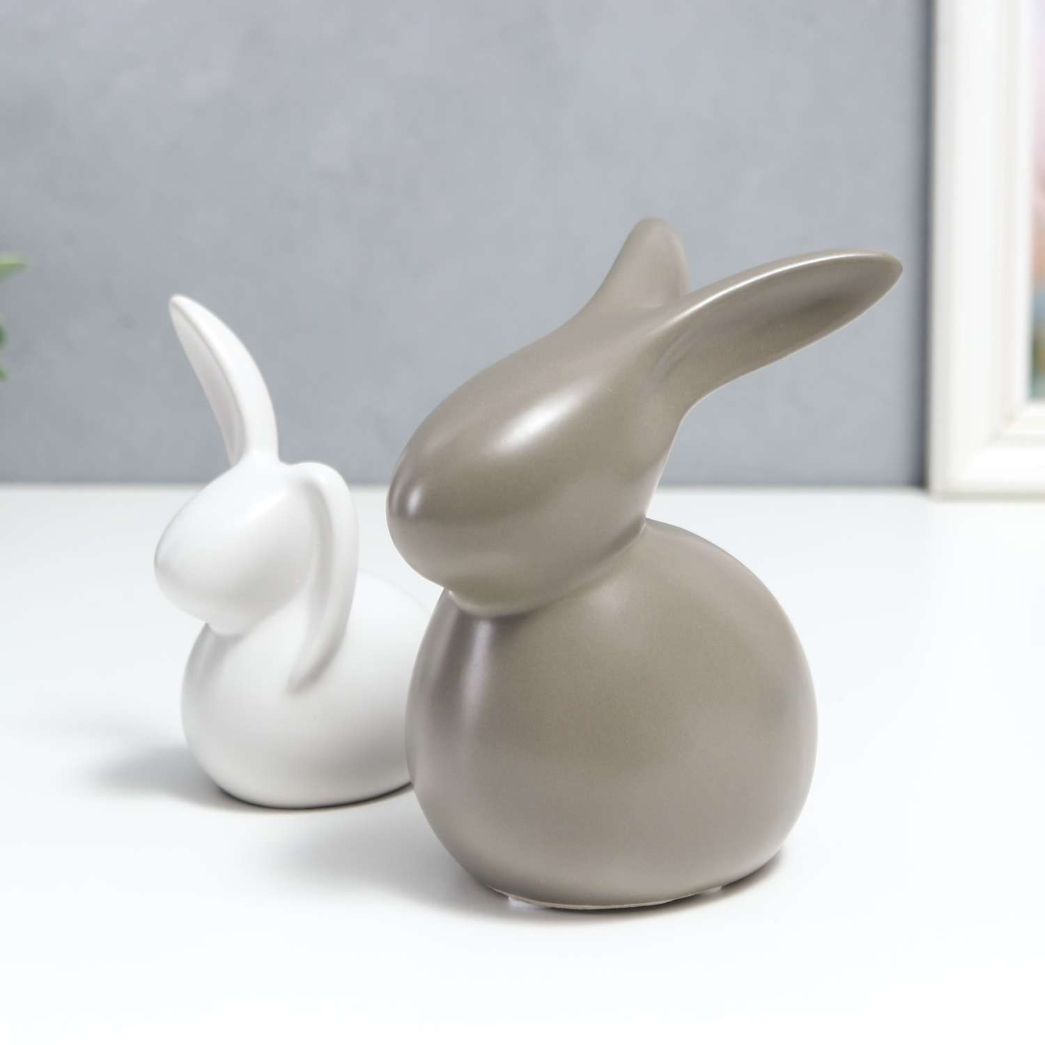 Сувенир Sima-Land керамика «Два кролика» матовый набор 2 шт - фото 2