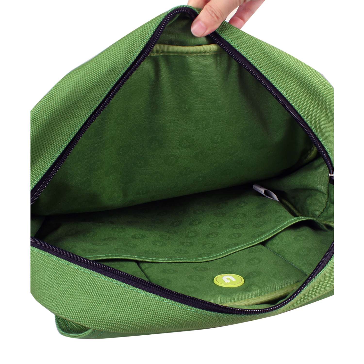 Пиксельный рюкзак Upixel зеленый-желтый - фото 3