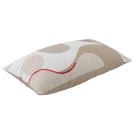 Подушка Tkano декоративная из хлопка бежевого цвета с авторским принтом 30х50 см