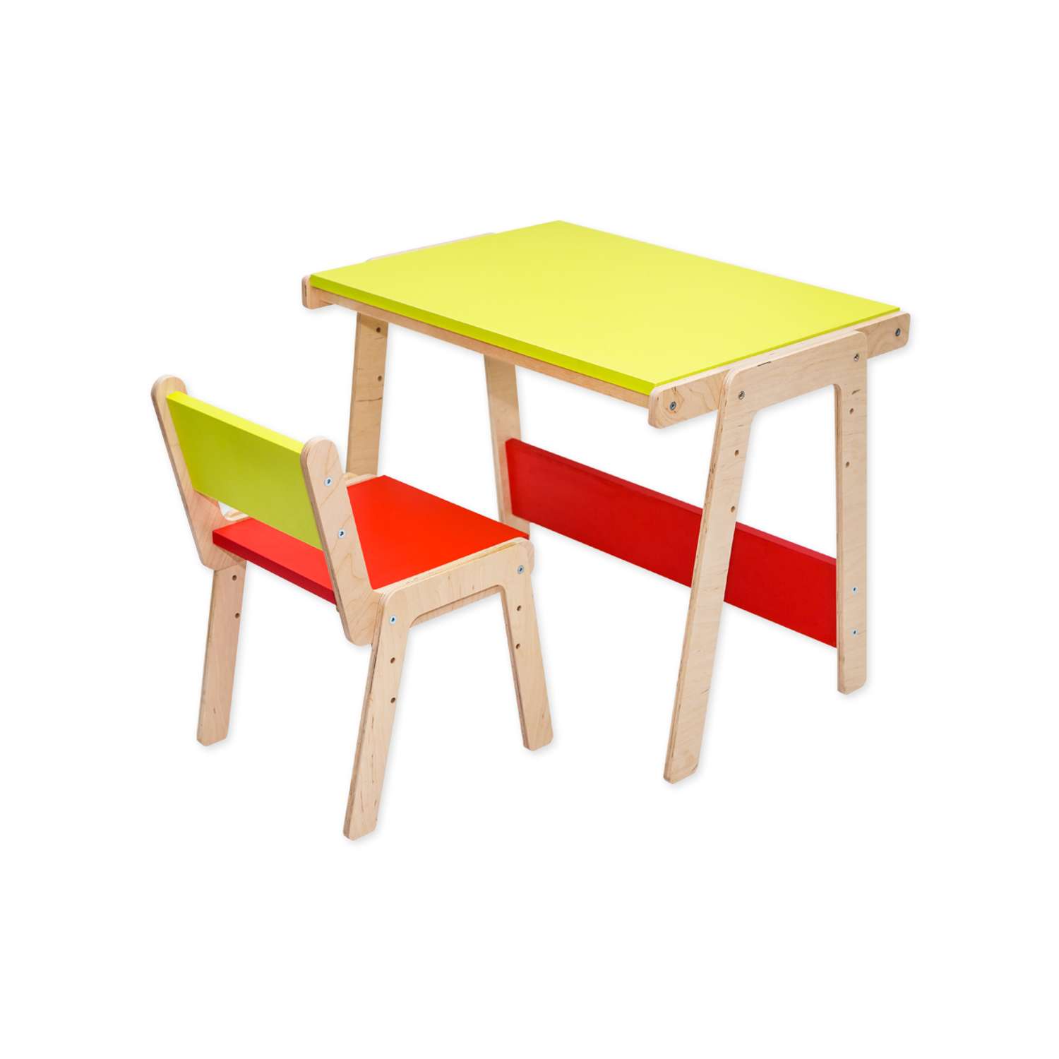 Комплект детской мебели Alatoys стол и стул деревянная - фото 1