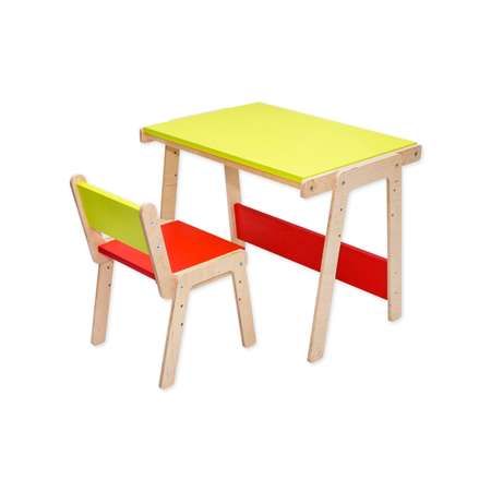 Комплект детской мебели Alatoys стол и стул деревянная
