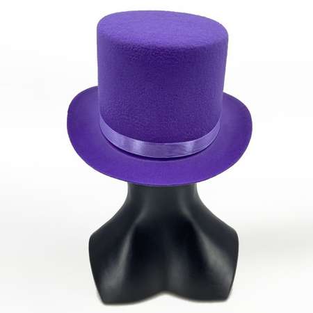 Карнавальная шляпа Riota Цилиндр фиолетовый