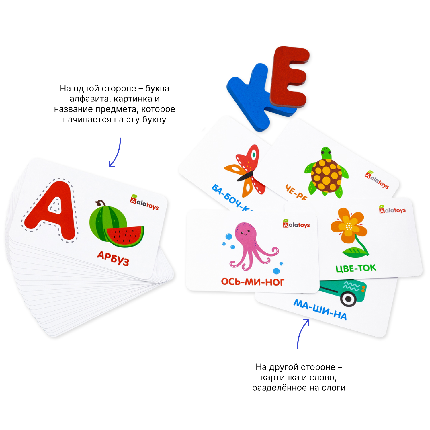 Alatoys Головоломка интерактивная азбука Буквы и слоги