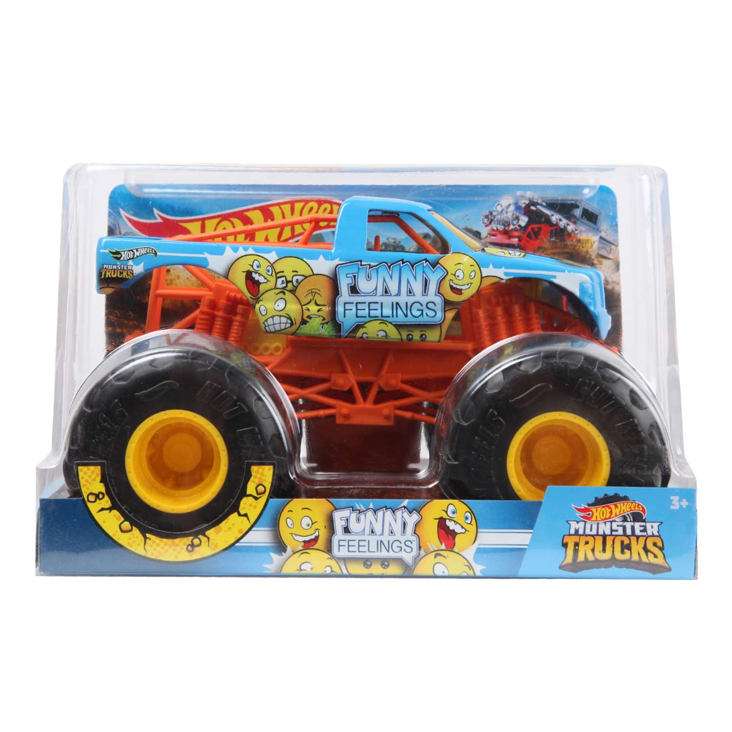 Машинка Hot Wheels Monster Trucks 1:24 Фанни Филингс GBV40 FYJ83 - фото 7