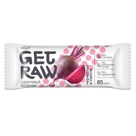 Батончик Леовит Get raw фруктовый чернослив и свекла 30г