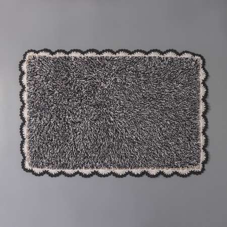 Коврик Доляна для ванной «Тэя» 50×80 см 100% хлопок цвет чёрный