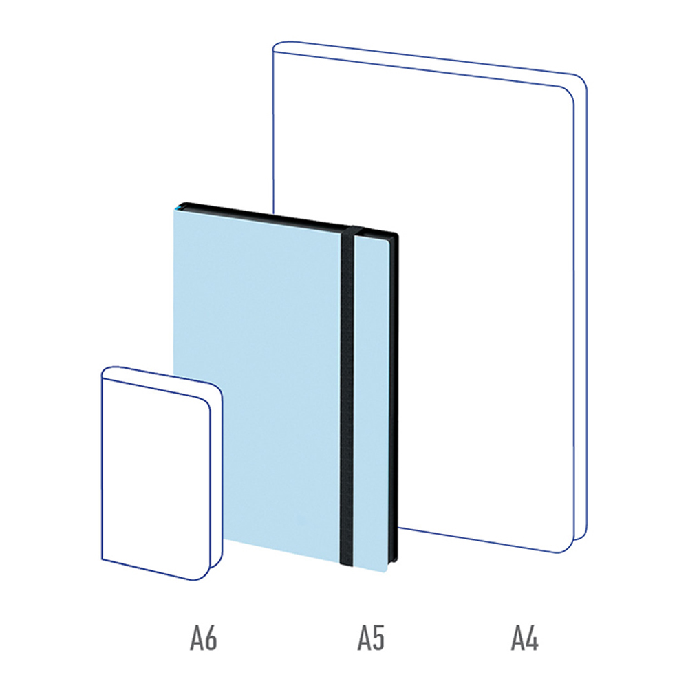 Записная книжка А5 Berlingo 80 л кожзам Instinct черный срез черный/аквамарин с резинкой - фото 4