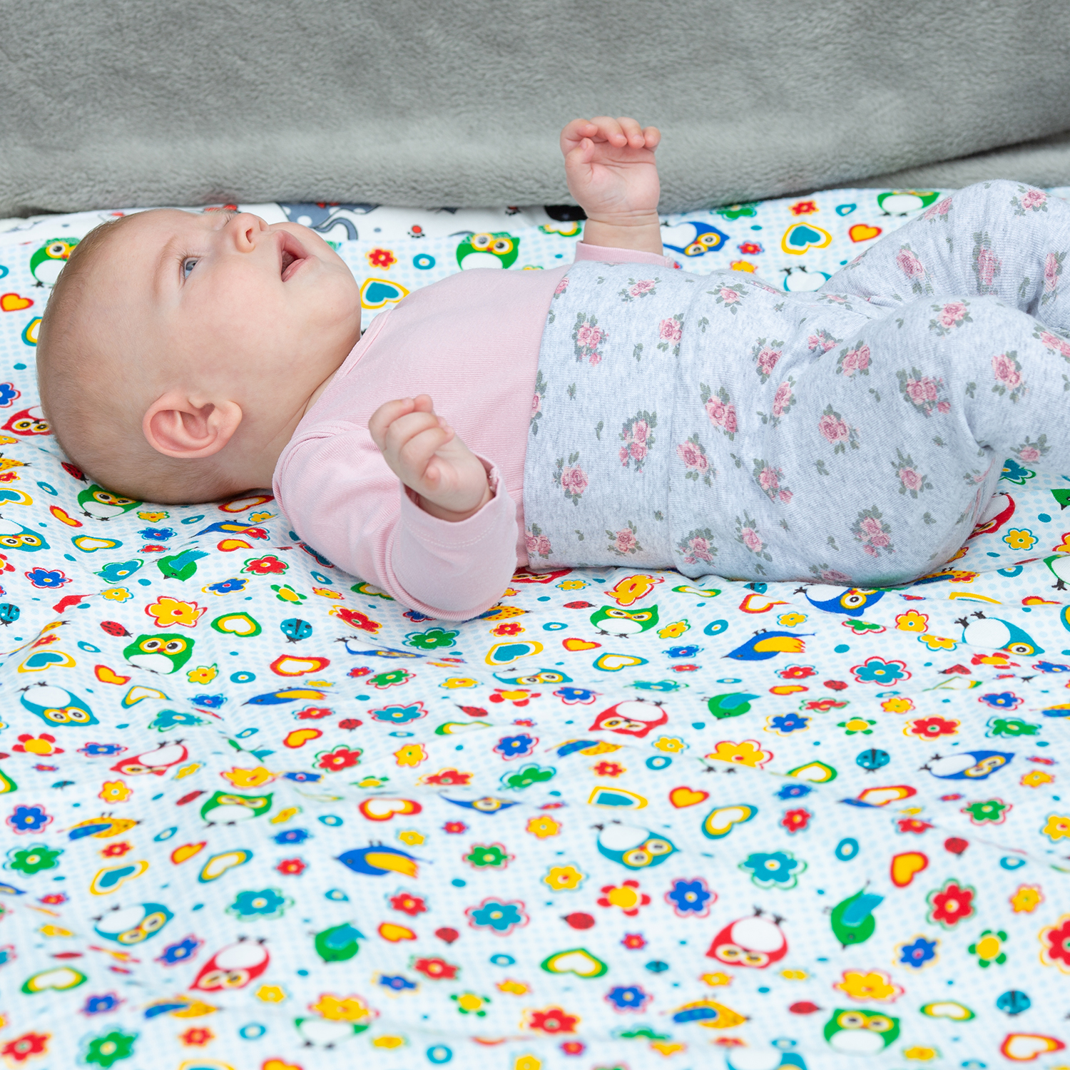 Пеленки фланелевые Чудо-чадо для новорожденных «Тейка» 85х120см совики/цветные 3 шт - фото 4