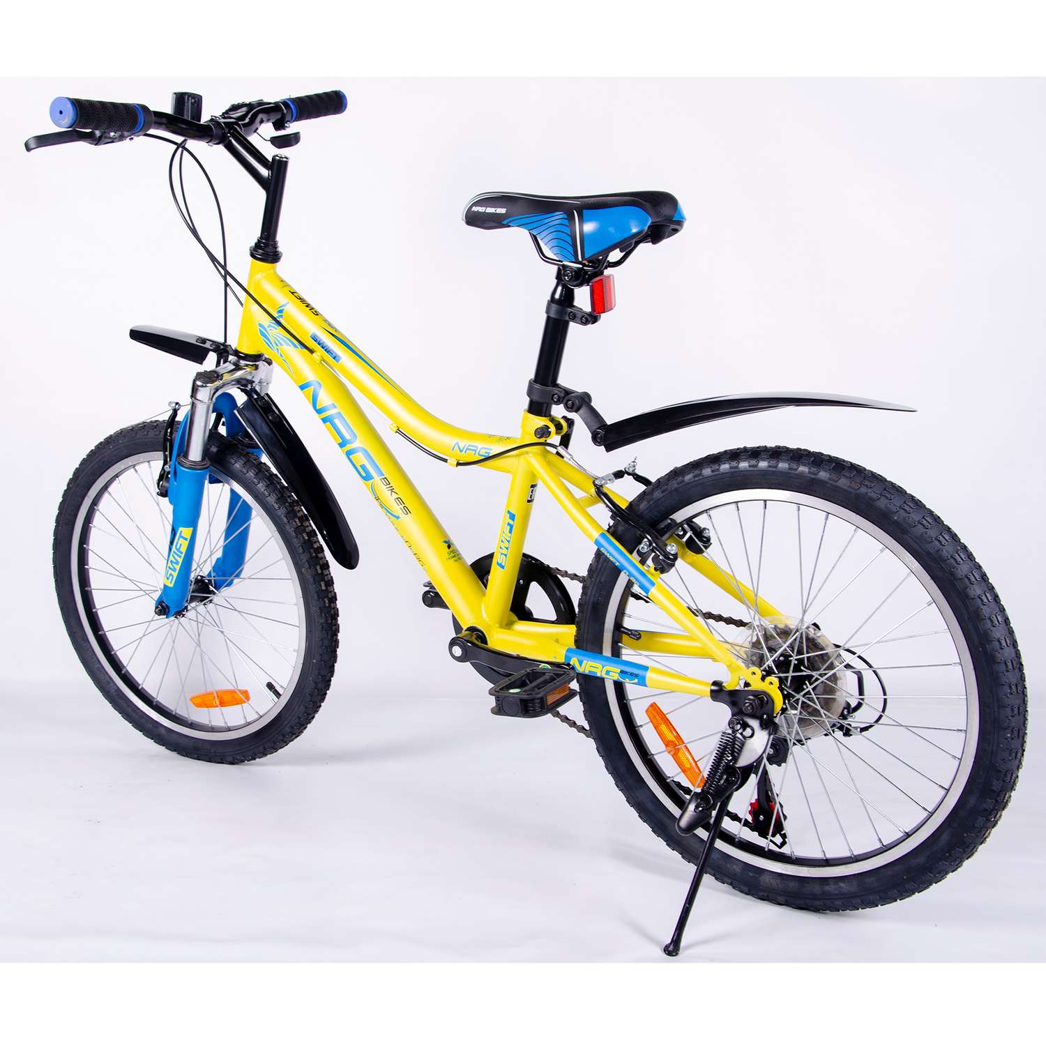 Велосипед NRG BIKES SWIFT 20 lemon-blue-black - фото 5