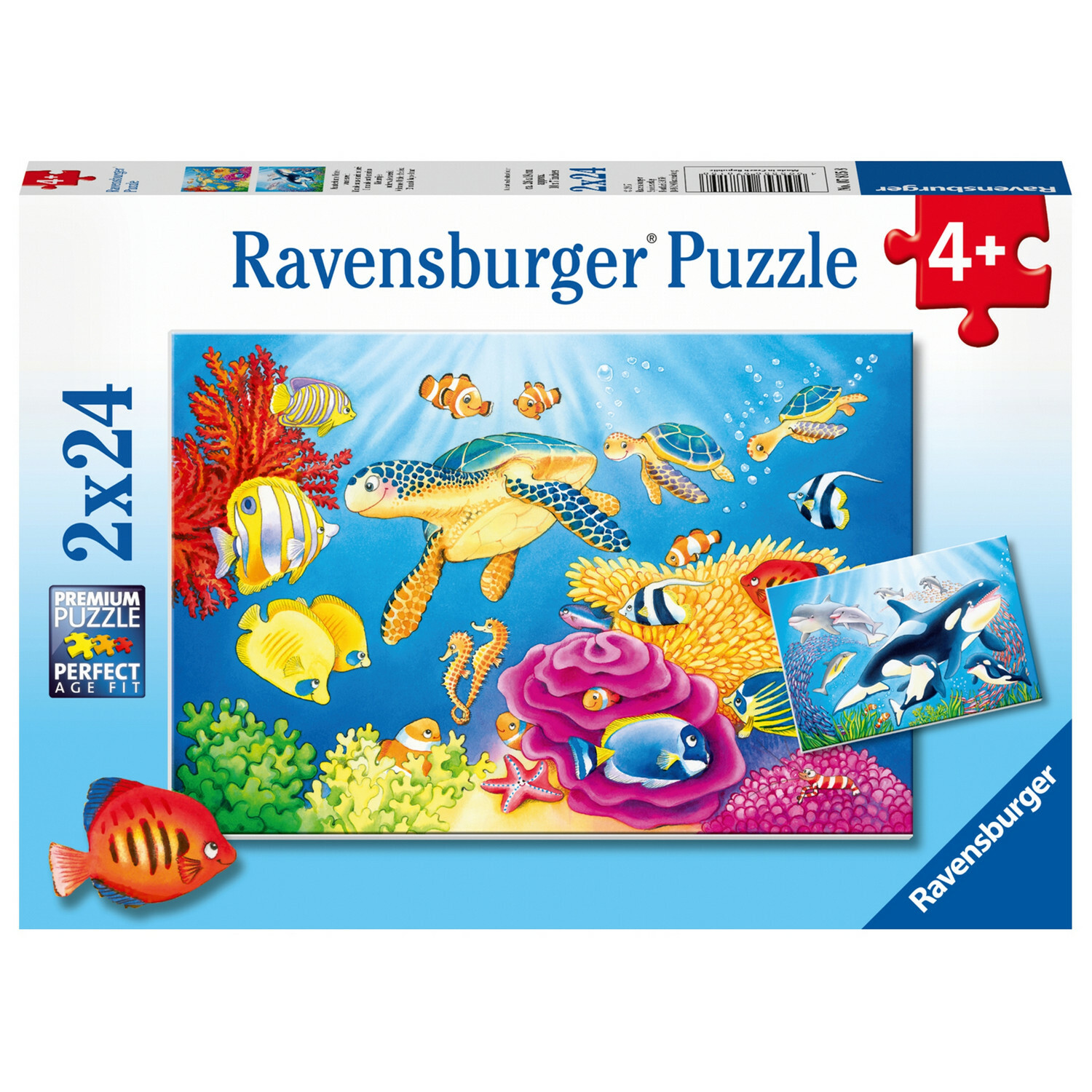 Пазл Ravensburger На глубине моря 24элемента*2шт 07815 - фото 1