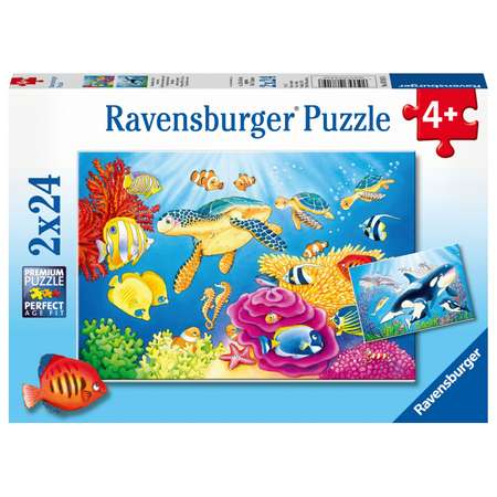 Пазл Ravensburger На глубине моря 24элемента*2шт 07815