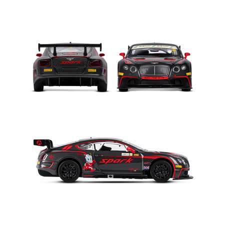 Машинка металлическая АВТОпанорама игрушка детская Bentley Continental GT3 Concept черно-красный