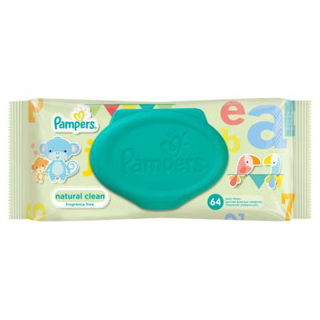 Салфетки Pampers Natural Clean влажные 64шт