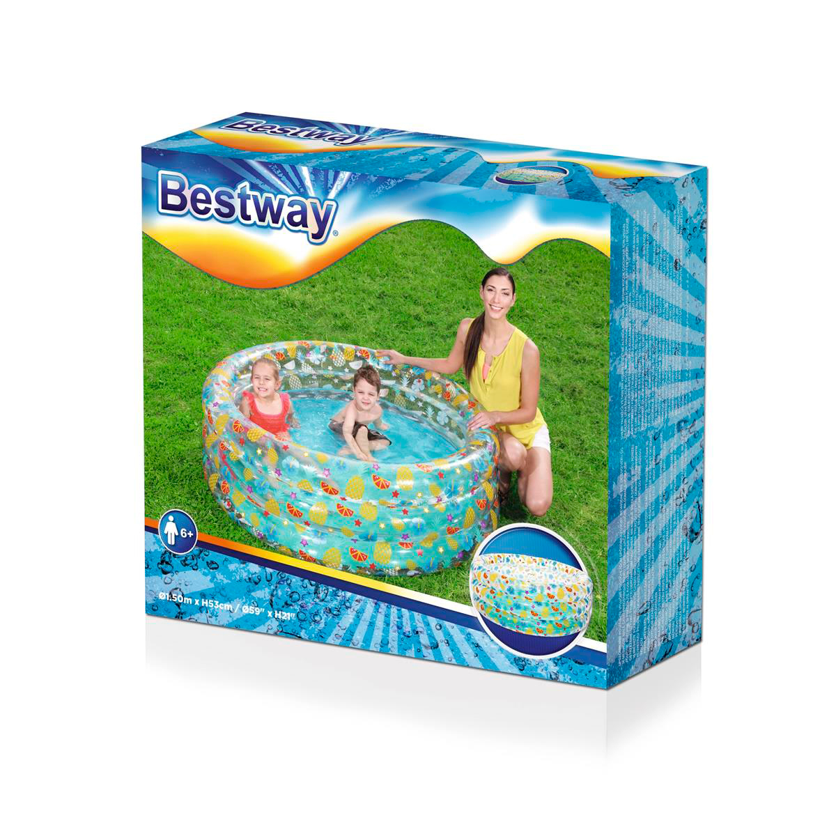 Бассейн надувной BESTWAY 150х53см 51045 - фото 7