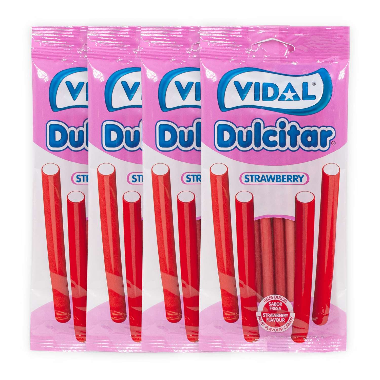 Мармелад жевательный Vidal для детей и взрослых Клубничные карандаши 4 шт по 70 гр - фото 1