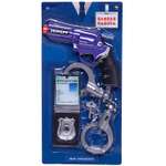 Игровой набор ABTOYS Важная работа Полиция пистолет наручники с ключами удостоверение с жетоном