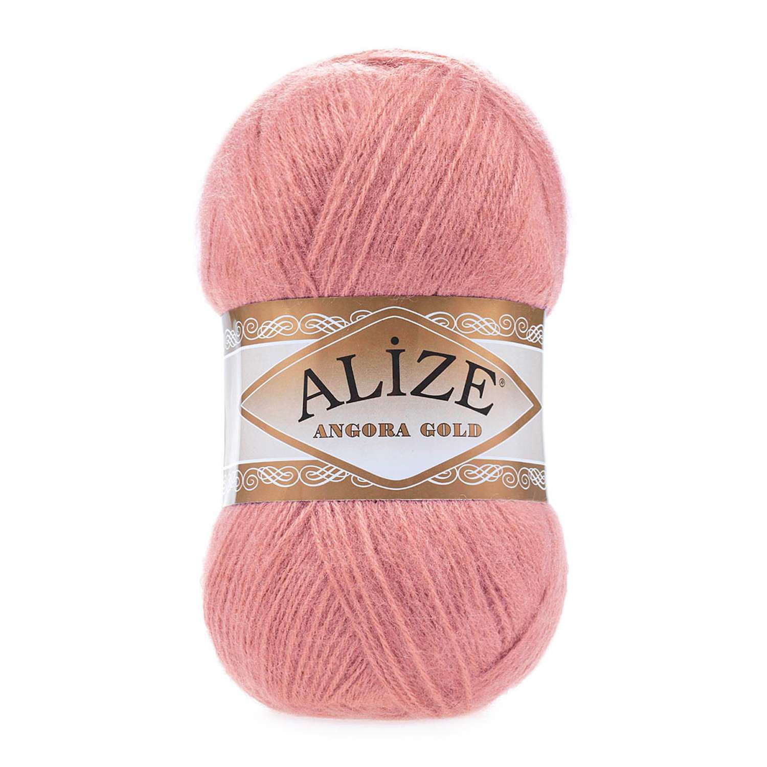 Пряжа Alize мягкая теплая для шарфов кардиганов Angora Gold 100 гр 550 м 5 мотков 144 старо-розовый - фото 6
