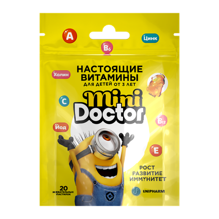 Биологически активная добавка Mini Doctor вкусом яблока 20пастилок