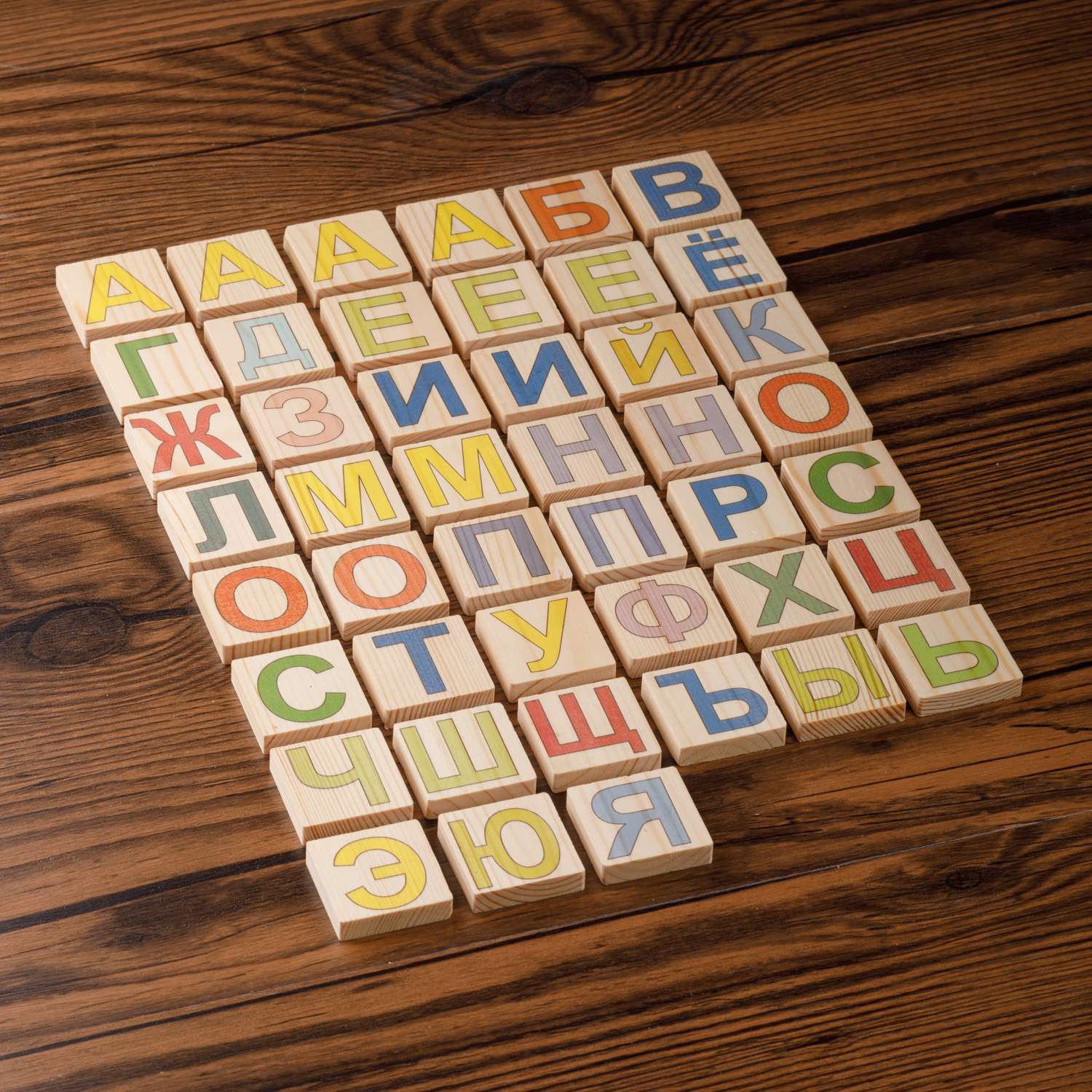 Развивающая игра Тутси Буквы плашки дерево 45 элементов - фото 2