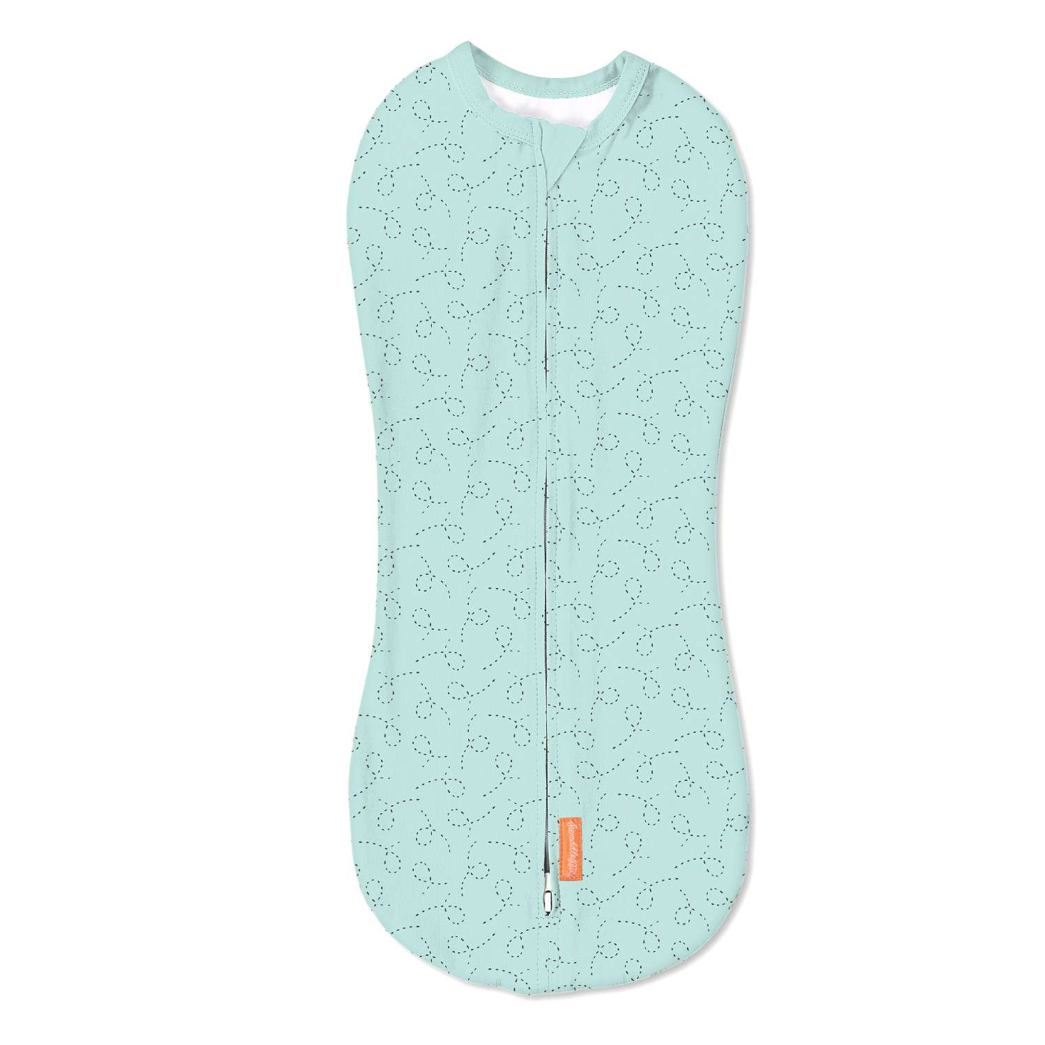 Конверт для пеленания Summer Infant Swaddlepod Орнамент на молнии S Салатовый - фото 1