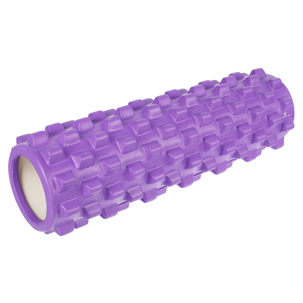 Ролик массажный STRONG BODY с шипами спортивный для фитнеса МФР йоги и пилатеса 45х14 см фиолетовый - фото 2