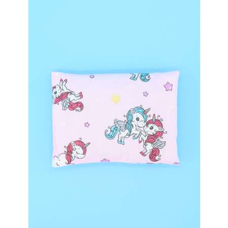 Комплект Модница для пупса 43-48 см: одеяло в пододеяльнике подушка и матрасик бежевый-розовый