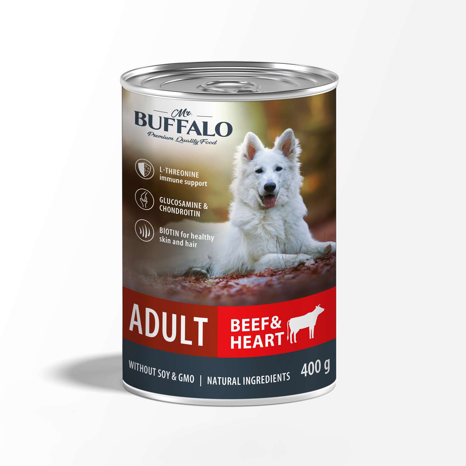 Корм для собак Mr.Buffalo 400г Adult говядина и сердце - фото 1