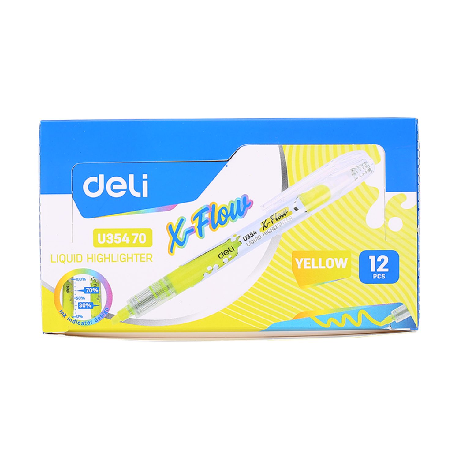 Текстовыделитель Deli X-flow Желтый 1113639 - фото 4